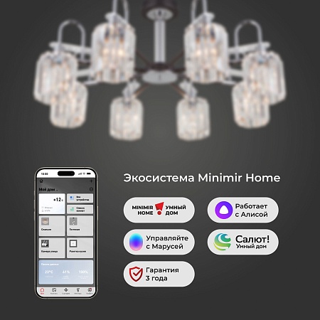 Потолочный светильник Eurosvet 70090/8 графит - фото