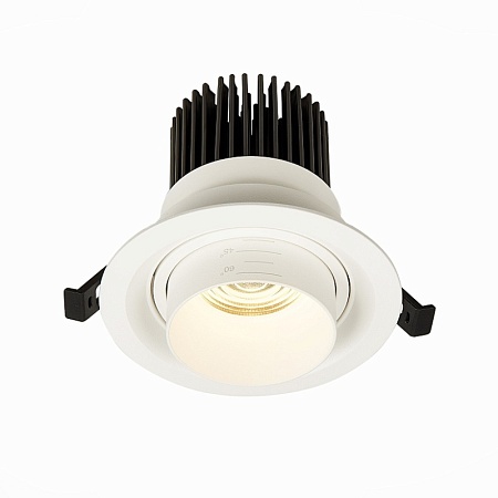 Св-к встр. Zoom Белый LED 1*12W 3000K 960Lm Ra90 15°-60° IP20 D115xH95 170-240V ST701.538.12 - фото