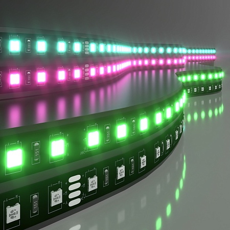 Светодиодная лента 24 В 14,4 Вт/м 60 Led/м 5050 IP20, RGB, Black, 5 м Лента светодиодная 24V 14,4W 60Led 5050 IP20 RGB, Black, 5м Elektrostandard - фото