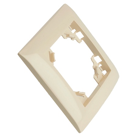 Рамка 1-местная, горизонтальная, STEKKER, PFR00-9011-02, серия Эрна Элегант, слоновая кость - фото