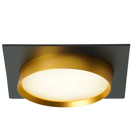 Светильник встраиваемый Feron DL506 потолочный GX53 черный + золото квадрат - фото