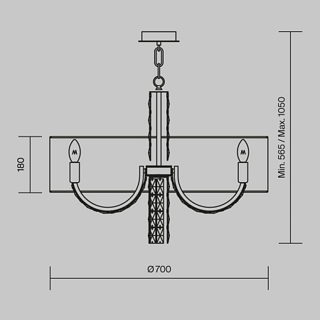 Подвесной светильник Maytoni Talento DIA008PL-06CH - фото