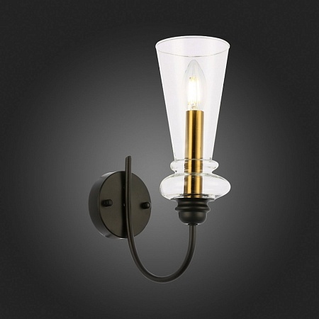Светильник настенный Черный/Прозрачный E14 1*40W SLE112401-01 - фото