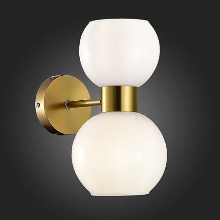 Светильник настенный Латунь/Белый E27 2*60W SLE1138-301-02 - фото