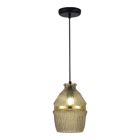 Светильник подвесной ST-Luce Черный/Янтарный E27 1*40W SL1661.403.01 - фото