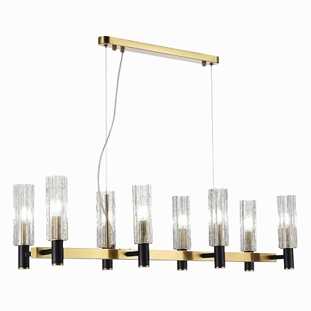 Люстра подвесная ST-Luce Латунь/Кракелированное стекло E14 8*40W SL1238.303.08 - фото