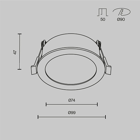 Встраиваемый светильник Technical DL130-GX53-B - фото