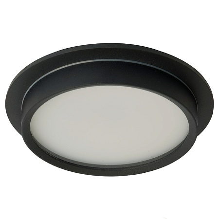 Светильник встраиваемый Feron DL704 потолочный GX70 черный круг IP44 - фото