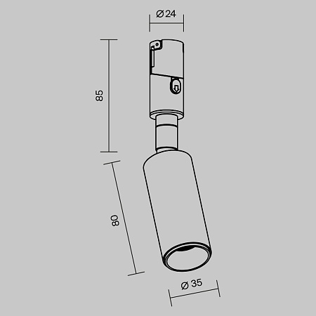 Трековая система Technical гибкая на стену чёрная 200x200x200 TS-Z-200-TR201-1-5W3K-M-B