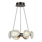Светильник подвесной ST-Luce черный/ золотистый / прозрачный LED 1*48W 4000K SL6018.203.48