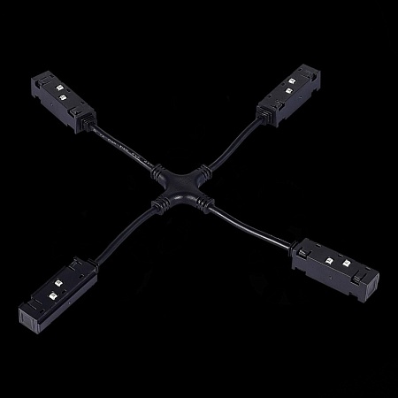 Ввод питания X-образный для магнитного шинопровода ST-Luce Черный ST006.469.00 - фото