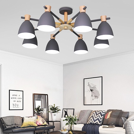 Потолочная Люстра Folke 8 Gray Imperiumloft 178024-26 - фото