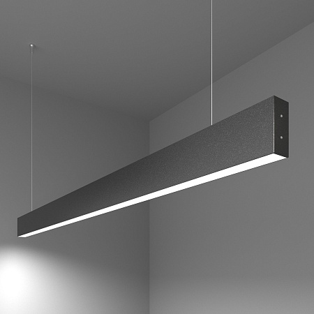 Линейный светодиодный подвесной односторонний светильник 128см 25Вт 6500К черный LSG-01-1-8*128-21-6500-MSh Elektrostandard Pro - фото