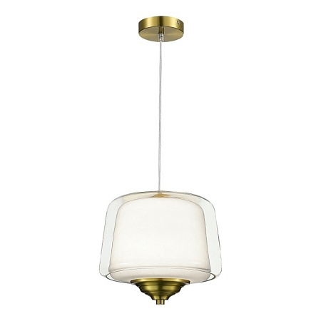 Светильник подвесной ST-Luce Латунь/Белый, Прозрачный LED 1*18W 3000K SL6127.303.01 - фото