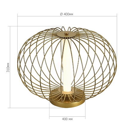 Прикроватная лампа ST-Luce Золотистый/Золотистый LED 1*10W 3000K SL6124.204.01 - фото