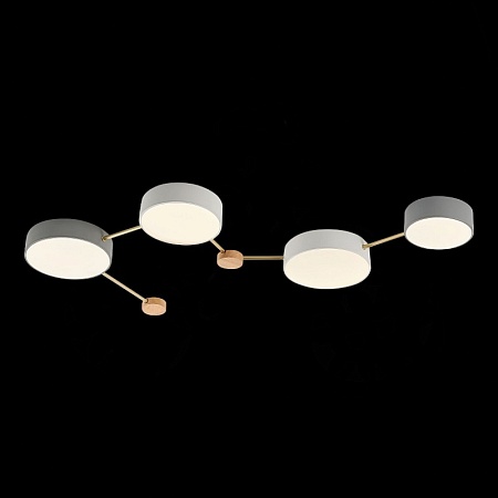 Светильник потолочный Золотистый, Светлое дерево/Белый, Серый LED 4*16,5W 4000K SLE600102-04 - фото