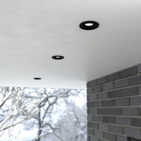 Встраиваемый точечный светильник 35126/U черный Elektrostandard - фото