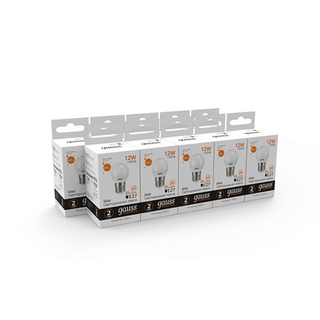 Светодиодная лампа Gauss Шар 12W 880Lm 3000K E27 53212 - фото