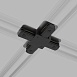 Коннектор X-образный для однофазного шинопровода черный TRC-1-1-X-BK Elektrostandard - фото