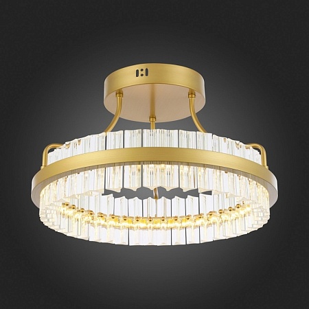 Светильник потолочный ST-Luce Матовое золото/Прозрачный LED 1*34W 3000K SL383.202.01 - фото