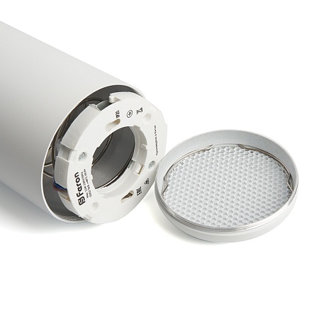 Светильник потолочный Feron HL3658 Barrel ECHO levitation  12W, 230V, GX53, белый, с антибликовой сеточкой, на подвесе 1,7 м - фото