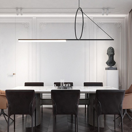 Подвесной Светильник Suspension Cercle Et Trait – Graphite Satine L120 Imperiumloft 144225-22 - фото
