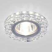 Встраиваемый точечный светильник с LED подсветкой 2194 MR16 SL/WH зеркальный/белый