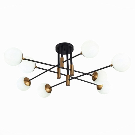 Люстра потолочная ST-Luce Бронза,Черный/Белый E27 8*40W SL1203.402.08 - фото