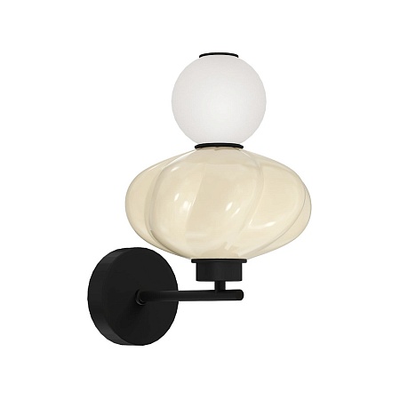 Светильник настенный ST-Luce черный/желтый, опаловый LED 1*8W 3000K SL6134.411.01 - фото