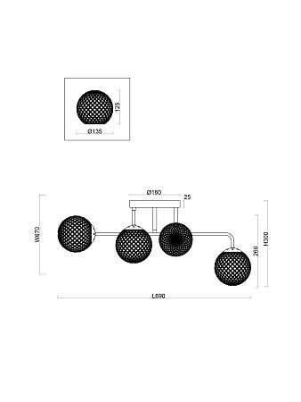 Люстра Freya FR8016PL-06BBS - фото