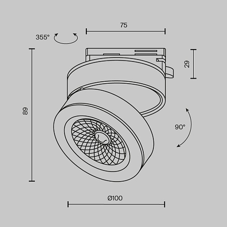 Трековый светильник Technical TR006-1-12W3K-W4K - фото