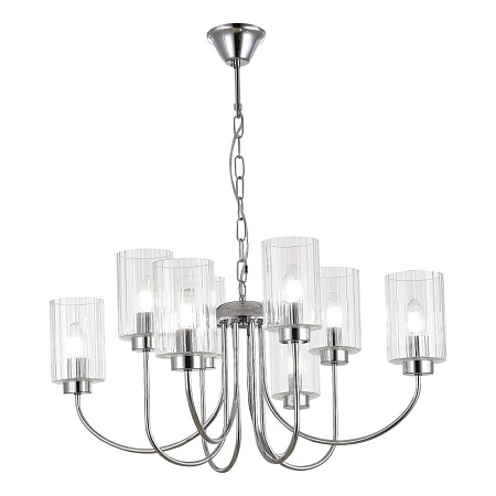 Светильник подвесной Хром/Прозрачный E14 8*40W SLE1127-103-08 - фото