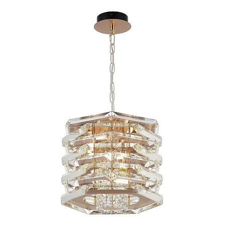 Светильник подвесной ST-Luce медь/прозрачный E14 4*40W SL6137.203.04 - фото