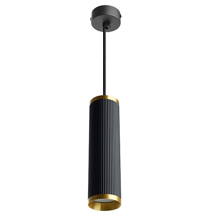 Светильник потолочный Feron ML1908 Barrel GATSBY levitation на подвесе MR16 35W, 230V, чёрный, античное золото 55*200 - фото