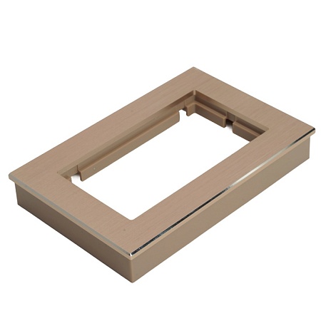 Рамка 2-местная (без перемычки), металл, STEKKER, MFR00-7012-02, серия Катрин, шампань - фото