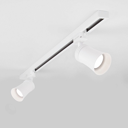 Трековый светильник для однофазного шинопровода Vetro GU10 Белый (1 шт.) MRL 1001 Elektrostandard - фото