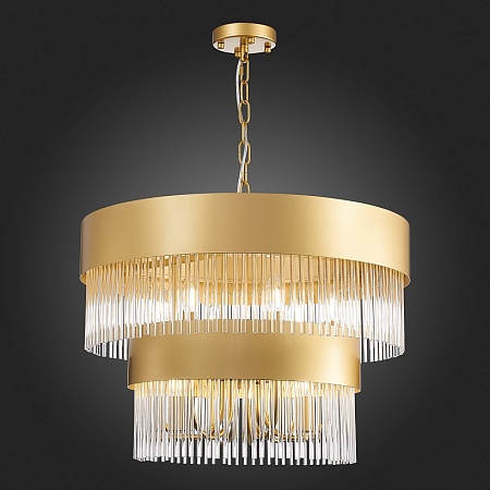 Люстра подвесная ST-Luce Золотистый/Золотистый, Прозрачный E14 9*40W SL1225.203.09 - фото