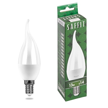 Лампа светодиодная SAFFIT SBC3713 Свеча на ветру E14 13W 230V 4000K - фото