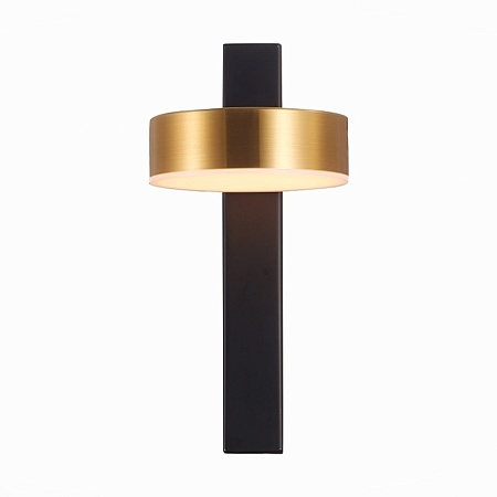 Светильник настенный ST-Luce Черный/Латунь LED 1*7W 3000K SL6000.301.01 - фото