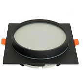 Светильник встраиваемый Feron DL705 потолочный GX70 черный квадрат IP44