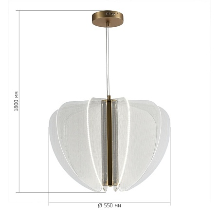 Светильник подвесной ST-Luce Золотистый/Прозрачный LED 1*45W 4000K SL6509.203.01 - фото