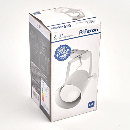 Светильник Feron AL157 трековый однофазный на шинопровод под лампу E27, белый - фото