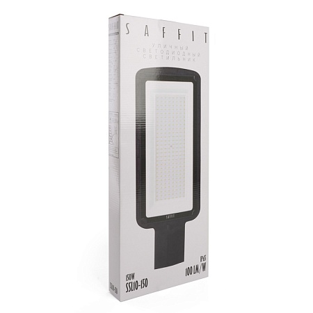 Светодиодный уличный консольный светильник SAFFIT SSL10-150 150W 5000K 230V, черный - фото