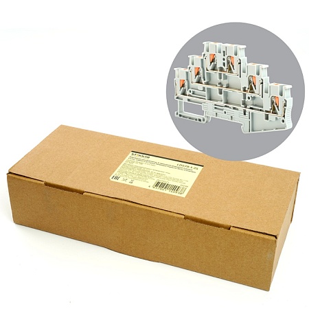 Зажим пружинный, 6-проводной проходной ЗНИ - 2,5 ,JXB PT 2,5 , серый LD579-1-25 - фото