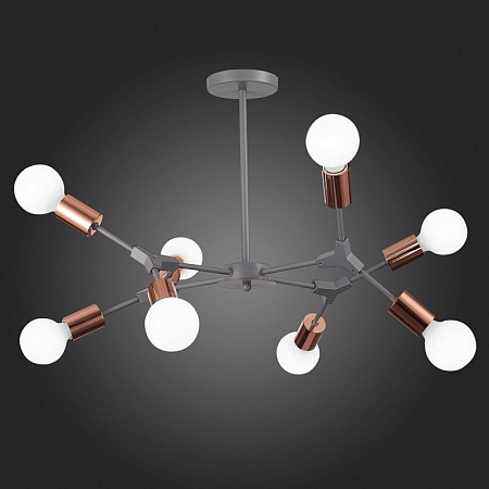 Светильник потолочный Серый, Розовое золото E27 8*60W SLE106403-08 - фото