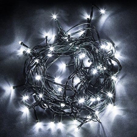 Светодиодная гирлянда Feron CL08 линейная 60м + 3м 230V 5000К, c питанием от сети, зеленый шнур - фото