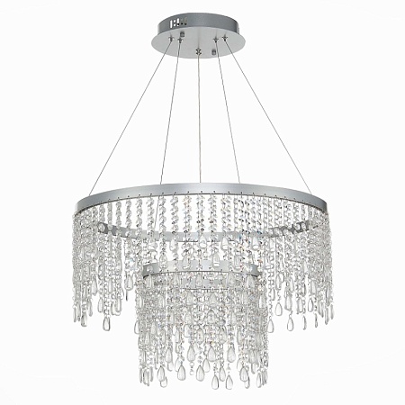 Люстра подвесная ST-Luce Серебристый/Прозрачный LED 1*55W 3000K/4000K/6000K SL6201.103.55 - фото