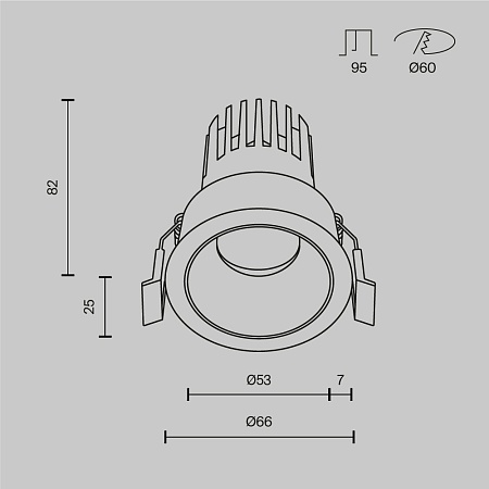 Встраиваемый светильник Technical DL115-10W-2.7K-B - фото