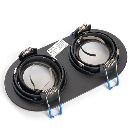 Светильник потолочный встраиваемый, DL2812 MR16 50W G5.3 "овал", черный - фото