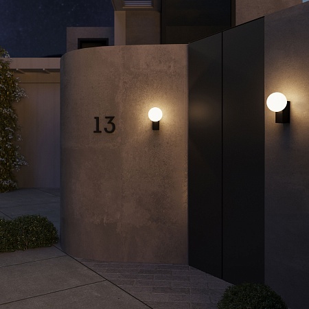 Уличный настенный светильник 35166/U черный Elektrostandard - фото